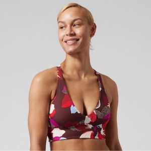 ✨NWT! ATHLETA Plunge Bikini Top  in Hero Bloom Decadent Chocolate.